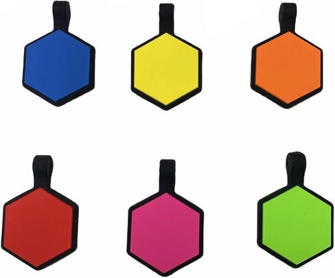6 Pack Newest Hexagon Silent Pet Tags Modifiable Dog Tag,Multiple Emergency Contact,Lightweight, No Jinging, Collar Accessories,Cat ID Tag in Saudi Arabia