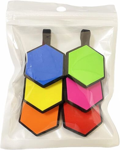 6 Pack Newest Hexagon Silent Pet Tags Modifiable Dog Tag,Multiple Emergency Contact,Lightweight, No Jinging, Collar Accessories,Cat ID Tag in Saudi Arabia