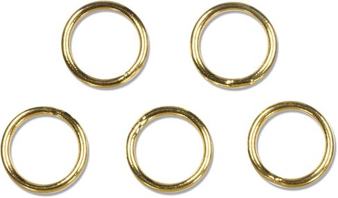 Cousin Gold Elegance حلقة قفز مغلقة مطلية بالذهب عيار 14 قيراط، 16 قطعة، 6 ملم in Saudi Arabia