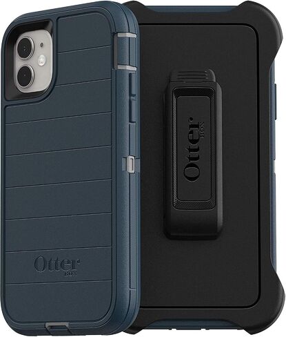 حافظة وحافظة متينة من سلسلة OtterBox Defender لهاتف iPhone 11 فقط (ليس للطراز Pro) - عبوة غير مخصصة للبيع بالتجزئة - Gone Fishin Blue (مع الدفاع الميكروبي) in Saudi Arabia