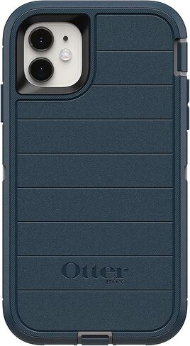 حافظة وحافظة متينة من سلسلة OtterBox Defender لهاتف iPhone 11 فقط (ليس للطراز Pro) - عبوة غير مخصصة للبيع بالتجزئة - Gone Fishin Blue (مع الدفاع الميكروبي) in Saudi Arabia