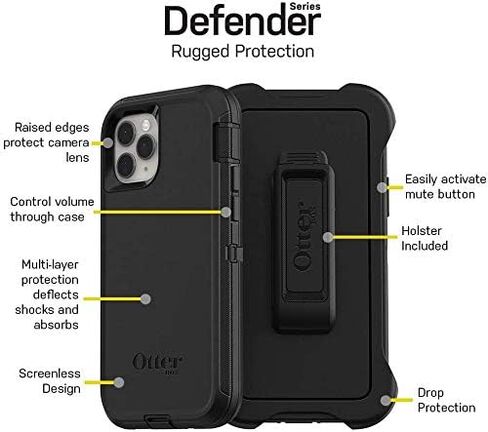 حافظة وحافظة متينة من سلسلة OtterBox Defender لهاتف iPhone 11 فقط (ليس للطراز Pro) - عبوة غير مخصصة للبيع بالتجزئة - Gone Fishin Blue (مع الدفاع الميكروبي) in Saudi Arabia