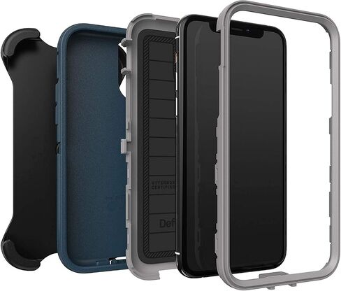 حافظة وحافظة متينة من سلسلة OtterBox Defender لهاتف iPhone 11 فقط (ليس للطراز Pro) - عبوة غير مخصصة للبيع بالتجزئة - Gone Fishin Blue (مع الدفاع الميكروبي) in Saudi Arabia