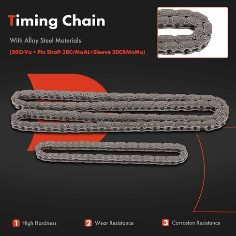 A-Premium 8-PC Engine Timing Chain Kit Compatible with Toyota Camry 2002-2011, RAV4 2001-2008, Corolla 2009-2012, Highlander, Matrix & Scion tC, xB & Lexus HS250h & Pontiac Vibe - DOHC, L4 2.0L 2.4L in Saudi Arabia