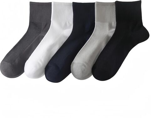 Mens 5 Pack Ankle Socks Athletic Breathable, Causal Ankle Socks, Short Dress Socks, 85% Cotton/88% Modal in Saudi Arabia
