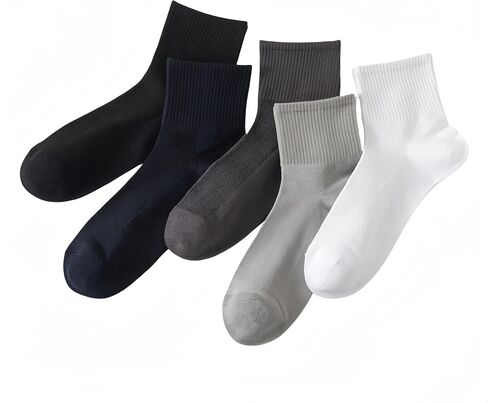 Mens 5 Pack Ankle Socks Athletic Breathable, Causal Ankle Socks, Short Dress Socks, 85% Cotton/88% Modal in Saudi Arabia