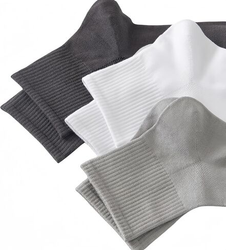 Mens 5 Pack Ankle Socks Athletic Breathable, Causal Ankle Socks, Short Dress Socks, 85% Cotton/88% Modal in Saudi Arabia