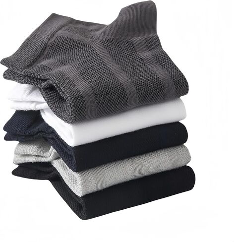 Mens 5 Pack Ankle Socks Athletic Breathable, Causal Ankle Socks, Short Dress Socks, 85% Cotton/88% Modal in Saudi Arabia