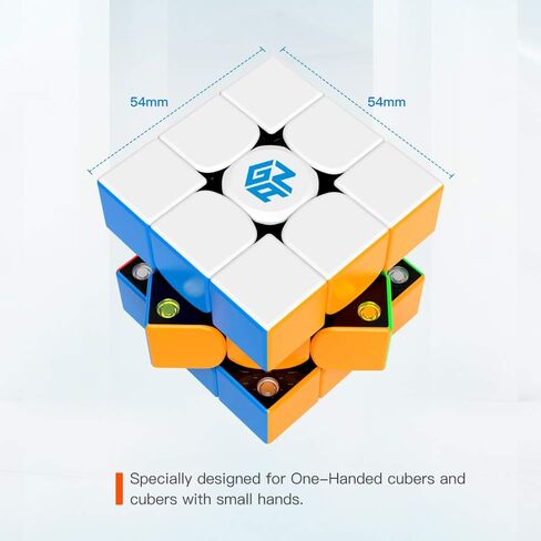 مكعب السرعة المغناطيسي GAN 354 M v2 3x3 بدون ملصقات Gans المكعب السحري GAN354 M ver.2020 لعبة ألغاز للأطفال والأيدي الصغيرة in Kuwait