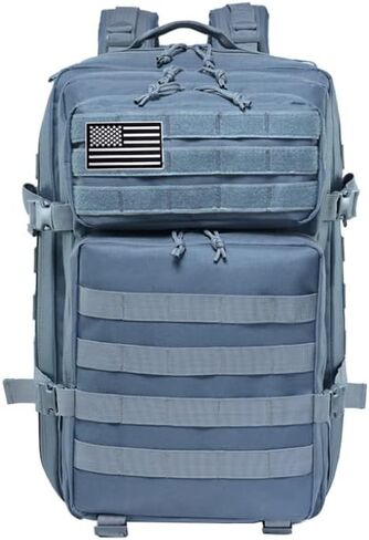 OKYUK Military Tactical Backpack, 45L Molle Army Assault Pack 3 Day Bug Out Bag Hiking Trekking Rucksack, Large Camping Rucksack for Men & Women with Molle System (Grey) in Saudi Arabia