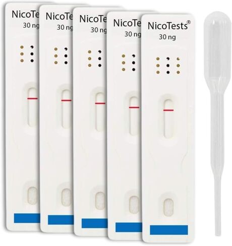 Saliva Nicotine Smoking 30 ng Test 5-Pack by NicoTests® in Saudi Arabia