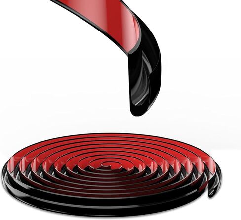 السكك الحديدية بالتنقيط، مزراب المطر البلاستيكي الأسود PVC للسيارات والشاحنات والمركبات الترفيهية، قالب السكك الحديدية بالتنقيط المرن للتحكم في جريان المياه. (أسود، 16 قدم) in Kuwait