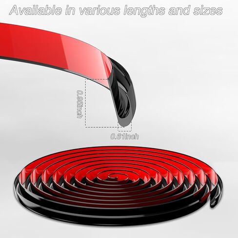 السكك الحديدية بالتنقيط، مزراب المطر البلاستيكي الأسود PVC للسيارات والشاحنات والمركبات الترفيهية، قالب السكك الحديدية بالتنقيط المرن للتحكم في جريان المياه. (أسود، 16 قدم) in Kuwait