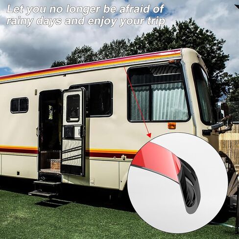 السكك الحديدية بالتنقيط، مزراب المطر البلاستيكي الأسود PVC للسيارات والشاحنات والمركبات الترفيهية، قالب السكك الحديدية بالتنقيط المرن للتحكم في جريان المياه. (أسود، 16 قدم) in Kuwait