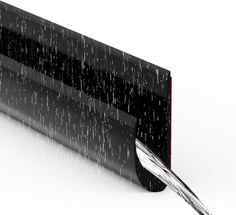 السكك الحديدية بالتنقيط، مزراب المطر البلاستيكي الأسود PVC للسيارات والشاحنات والمركبات الترفيهية، قالب السكك الحديدية بالتنقيط المرن للتحكم في جريان المياه. (أسود، 16 قدم) in Kuwait