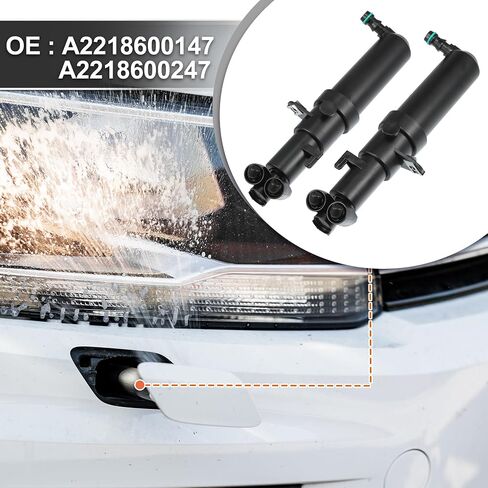 ACROPIX أمامي يسار يمين فوهة غسالة المصباح الأمامي مناسب لمرسيدس بنز CL550 CL600 2007-2014 رقم A2218600147/A2218600247 - حزمة من 2 in Saudi Arabia