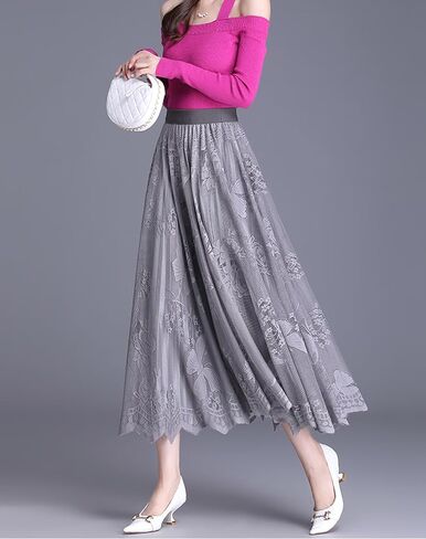 Maxi Long Skirt for Women - Double-Layer Victorian Renaissance Skirt in Saudi Arabia