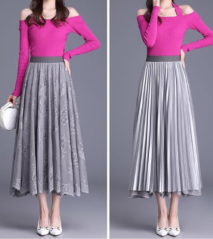 Maxi Long Skirt for Women - Double-Layer Victorian Renaissance Skirt in Saudi Arabia