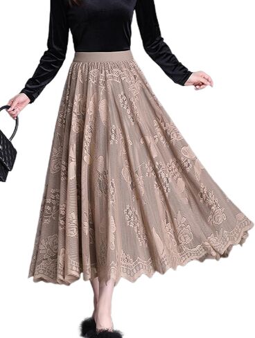 Maxi Long Skirt for Women - Double-Layer Victorian Renaissance Skirt in Saudi Arabia