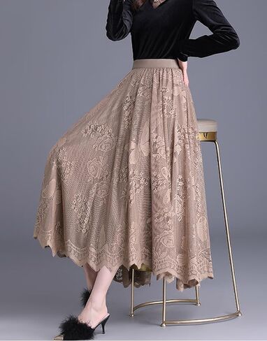 Maxi Long Skirt for Women - Double-Layer Victorian Renaissance Skirt in Saudi Arabia