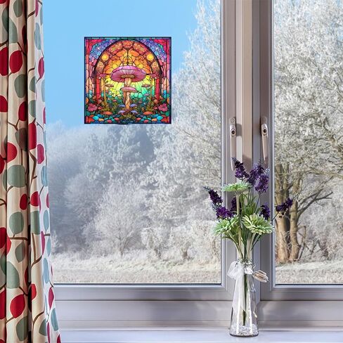 3Pcs Mushroom Window Clings Anti-Collision Window Clings Decals to Prevent Bird Strikes on Window Glass,Suncatchers for Windows Sticker (JD2228) in Saudi Arabia