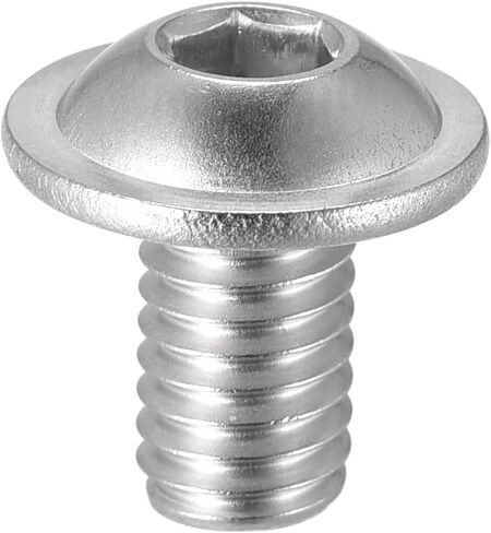 uxcell Flanged Button Head Socket Cap Screws, M4*18mm Hex Socket Drive Screw, 304 Stainless Steel Fasteners Bolts, Fully Threaded Machine Screw 50Pcs in Saudi Arabia