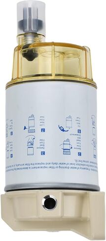 S3227 Fuel Filter Water Separator Assembly fits Marine Outboard Motor Mercury with 3/8" Barb x 1/4" NPT Fittings,Black Gloves,Replaces 320R, 490R-RAC-01,18-7948,9-37882,18-7922,18-7922-1 in Kuwait