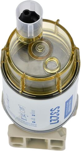S3227 Fuel Filter Water Separator Assembly fits Marine Outboard Motor Mercury with 3/8" Barb x 1/4" NPT Fittings,Black Gloves,Replaces 320R, 490R-RAC-01,18-7948,9-37882,18-7922,18-7922-1 in Kuwait