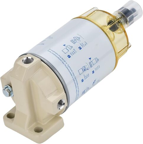 S3227 Fuel Filter Water Separator Assembly fits Marine Outboard Motor Mercury with 3/8" Barb x 1/4" NPT Fittings,Black Gloves,Replaces 320R, 490R-RAC-01,18-7948,9-37882,18-7922,18-7922-1 in Kuwait