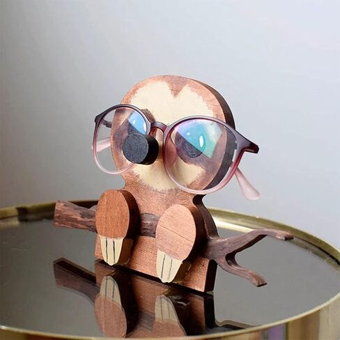 Fun Animal Eyeglass Holder Stand, Cute Cat Shaped Sunglasses Display Stand, Pet Glasses Stand Holder, Nightstand Glasses Holder for Home Office Decoration Men Women Adults Gifts in Saudi Arabia
