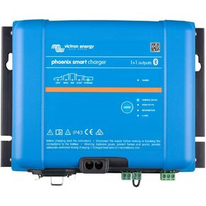 Victron Energy Smart IP43 24-Volt 25AMP 120-240VAC, (1+1) Output Battery Charger with Bluetooth