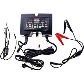 244CEC2: 24 Volt- 1/2/4 AMP Battery Charger, Lithium (LiFePO4) Battery Maintainer, and Battery Desulfator - Designed for Trucks, Boats, RV, Generators
