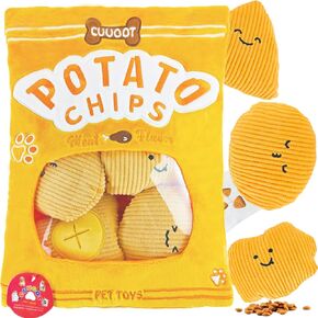 Treat Dispensing Dog Toys, Crinkle Squeaky Interactive Dog Toys, Enrichment Treat Puzzle Pet Toys for Medium, and Large Dogs (Cookie) in Saudi Arabia