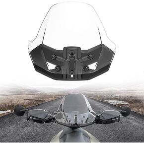 Adjustable Sport Windshield for Ryker 2018-2024, Front Translucent Clear Hard Coated Windscreen Wind Deflector for Can Am Ryker 600 900 Sport & Rally Edition All Models, Replace #219401032