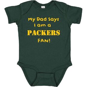 Green Bay Baby Football - يقول والدي إنني من محبي ملابس رومبير اللطيفة