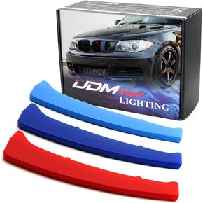 iJDMTOY Exact Fit ///M-Colored Grille Insert Trims Compatible With 2008-2013 BMW E82/E88 1 Series w/Standard Kidney Grille (12-Beam ONLY)