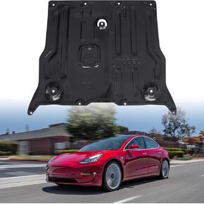 Front Skid Plate for Tesla Model 3 2017-2024 & for Tesla Model Y 2020-2024, Heavy Duty Steel Front Under Engine Guard Cover Splash Shield Chassis Cover for Tesla Accessories