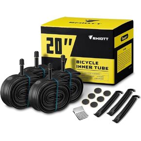 20 Inch Bike Tubes 20 x 1.35 1.5 1.75 1.8 1.85 1.9 1.95 2.0 2.1 2.125 2.2 2.25 2.3 2.35 2.4 3.5 4.0 - Schrader Valve 32mm 4 Pack