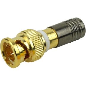 BNC Male Compression Connector for Mini Coax, 75 Ohm (Bag of 5)
