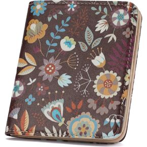 Small Womens Wallet Mini Compact Bifold Pocket Wallet Ladies RFID Blocking Slim Wallet for Women with ID Window