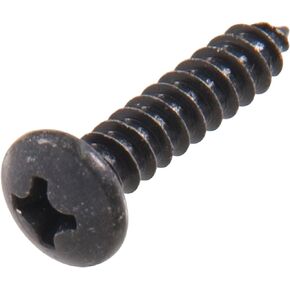 44724 12-Inch x 1-Inch Pan Head Sheet Metal Screw, 15-Pack , black