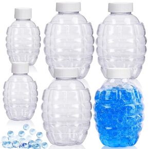 WXJ13 6 Pack Water Gel Bead Accessories Water Gel Bead Subpackage Bottles Plastic Hopper Pineapple Bottles for Gel Gun