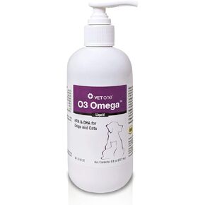 Omega 3 Fish Oil Liquid - Nutritional Fatty Acids EPA & DHA, Omega 3 for Dogs & Cats, Builds Immune & Joint Health, Skin and Coat Supplement for Dogs, Cat Vitamins, 8 oz Omega 3 Liquid - VetOne