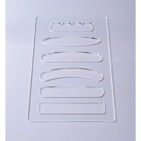Charcuterie Board Handle Template,Acrylic Router Template,6 in 1 Grab Handle Router Template,Woodworking Router Template (11.75x7.75")