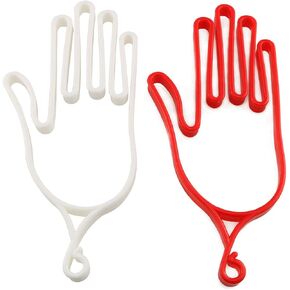 E-outstanding Golf Gloves Holder 2PCS White and Red Durable Outdoor Sport Gloves Stretchers Keeper Hanger Dryer Shaper Tool Accessories