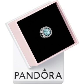 Pandora Sparkling Glacier Blue Charm Bracelet Charm Moments Bracelets - Stunning Women's Jewelry - Gift for Women - Made with Sterling Silver & Cubic Zirconia, With Gift Box