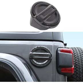 RT-TCZ Fuel Filler Door Gas Tank Cap Cover Accessories for Jeep Wrangler JL JLU Gladiator 2018-2023 (Carbon Fiber) in Kuwait