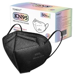 KN95 Face Masks, 50pcs Disposable Masks, Breathable Comfortable Individually Wrapped 5-Ply KN95 Mask White