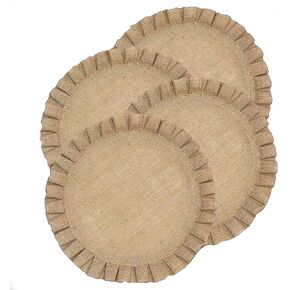 Handmade Round Table Placemats - Vintage Mats for Parties, Dining Table, Coasters - Decorative Placemats - 100% Jute Natural Fibers - Pack of 4-14’’ Diameter - Natural Jute – The Home Talk Store