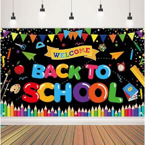 Back to School Decorations, Welcome Back to School Banner, Welcome Banner, Welcome to Kindergarten Banner, Back to School Banner, School Classroom Decorations Supplies, Large Size Backdrop Poster